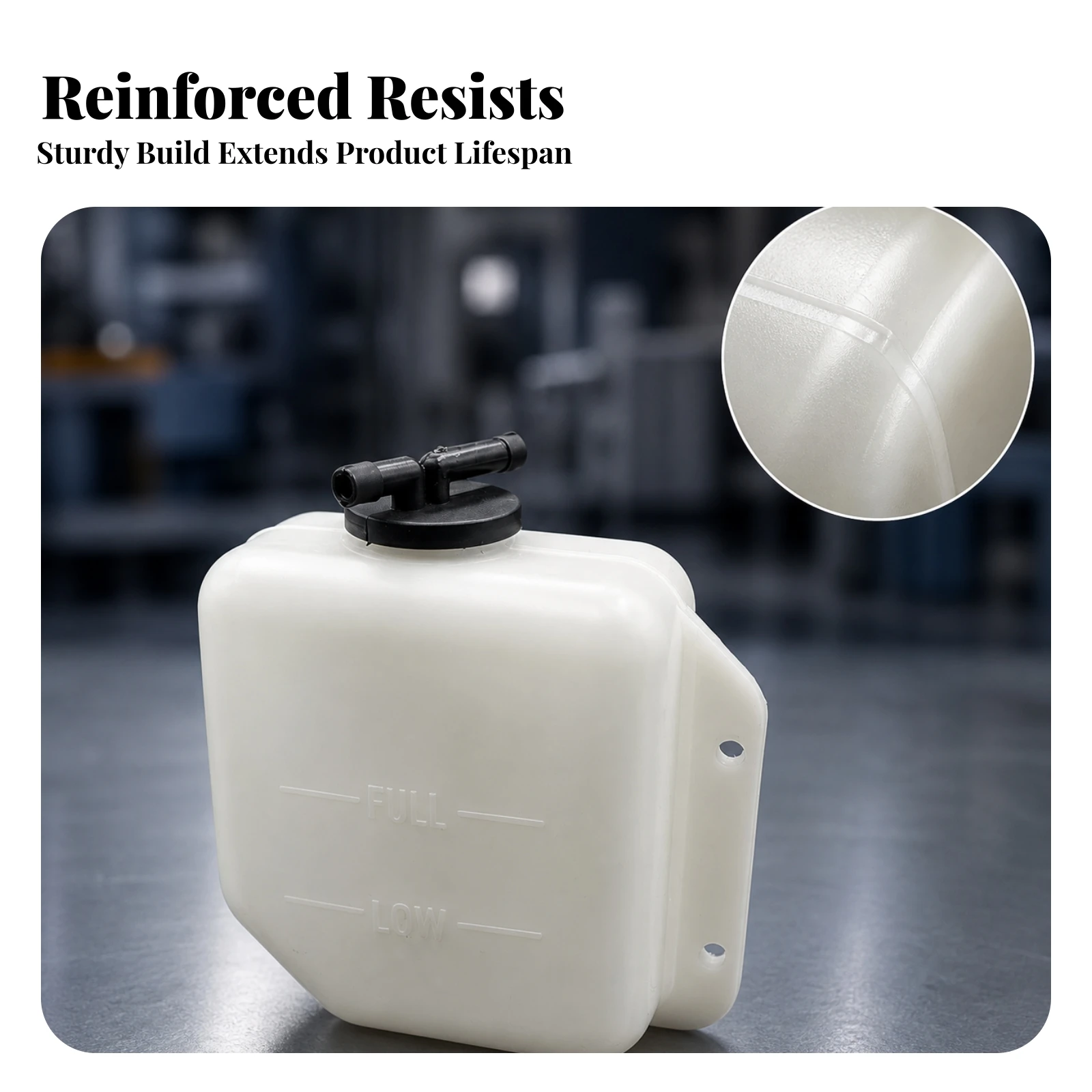 Excavator Water Tank Long-Lasting Excavator Coolant Tank Auxiliary Water Reservoir Thick Coolant Bottle Compact for Mechanics