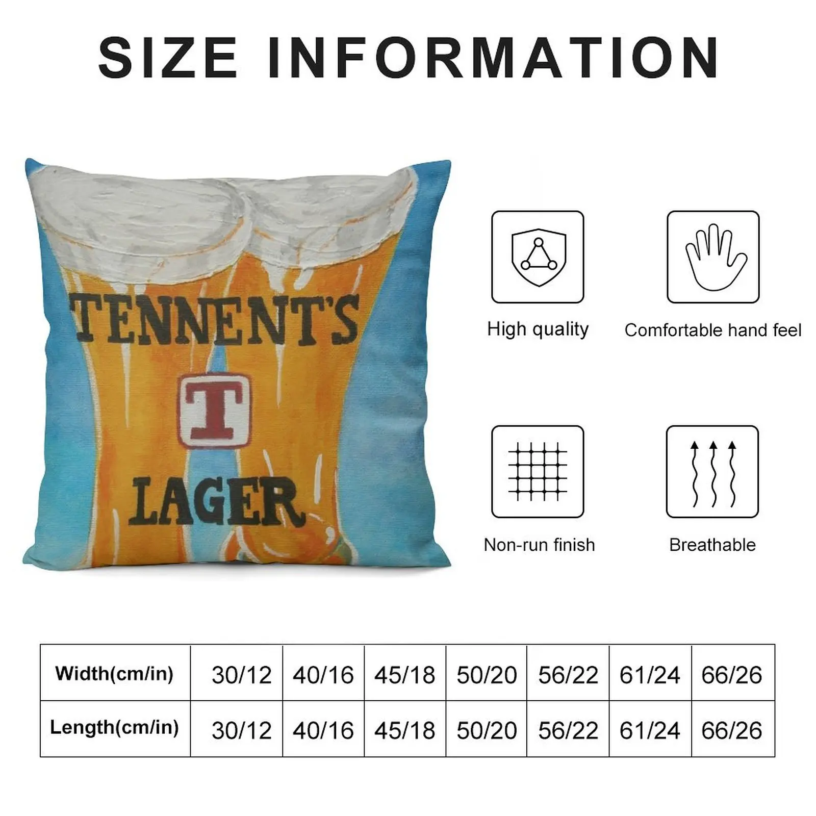 Tennents-Coussin Décoratif de Luxe, Accessoires pour la Maison, Salon, Noël