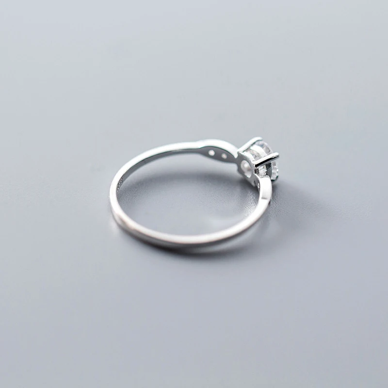Modian Radiant AAA Zircon Authentic Sterling Silver 925 Ring for Women Fashion Weddind Engagement Gift Fine Jewelry Accessories