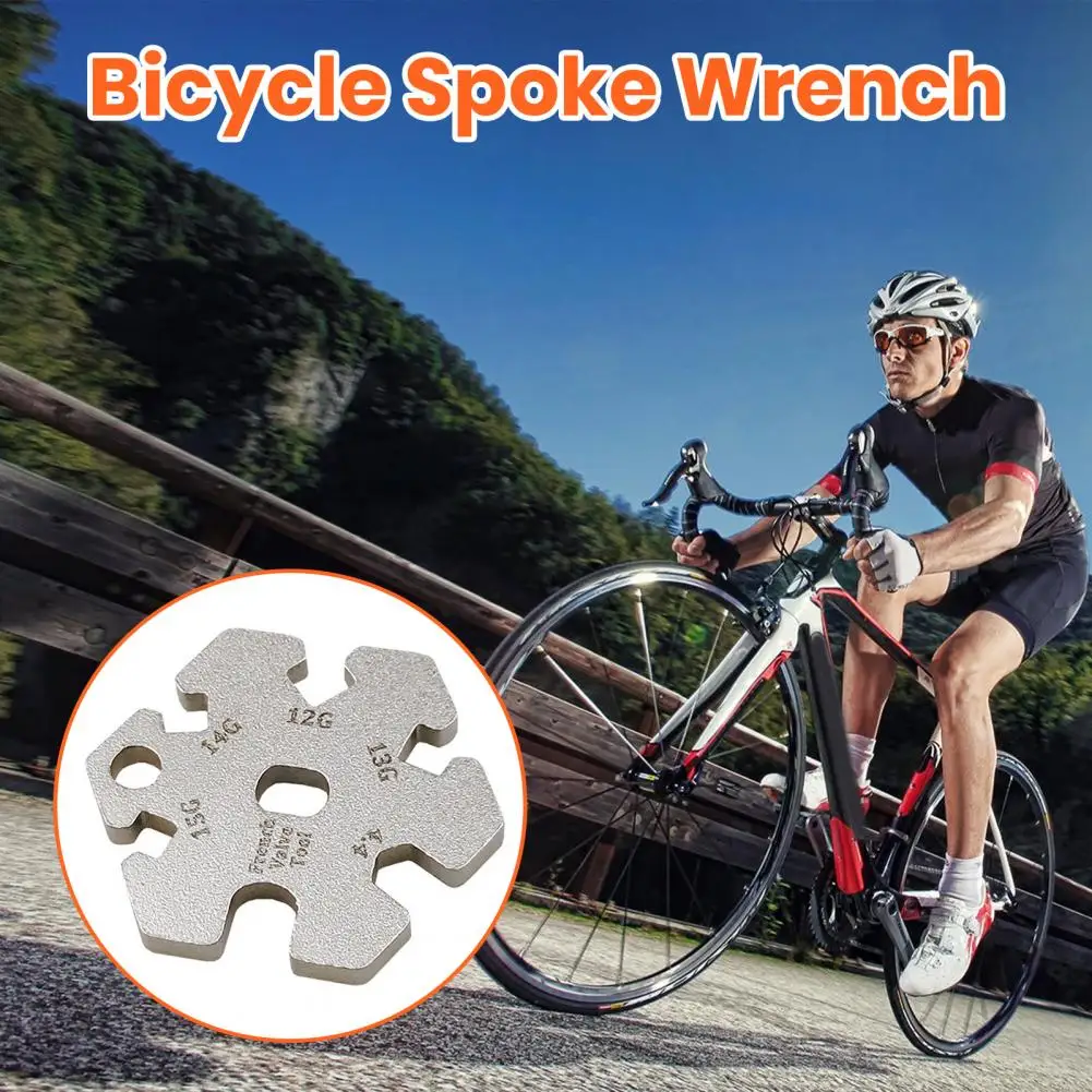 Maintenance Tools Multi-function Bicycle Tool Stainless Steel Bicycle Spoke Wrench with Keychain Essential Tool for Wheel