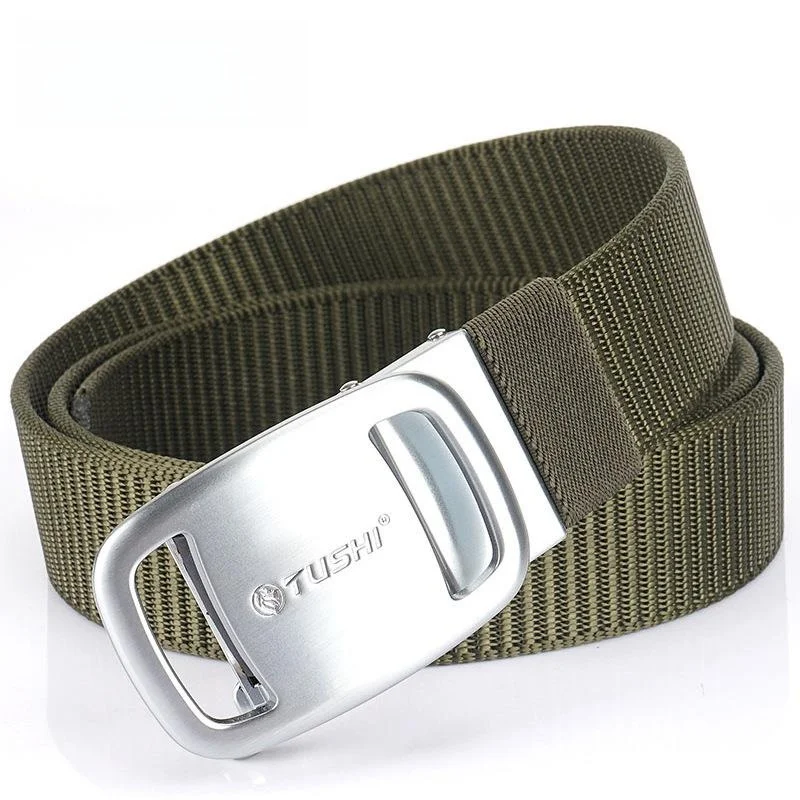 

New Thickened Nylon Belt Automatic Buckle Casual Leisure Belt for Men And Women Youth Business Home Use Leather Waist Belt