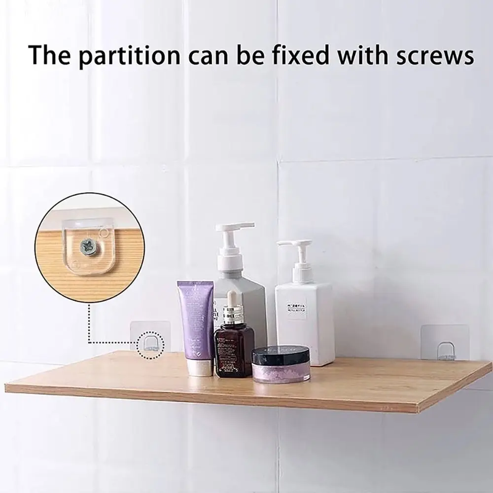 1/10Pcs Bracket Shelf Support Hooks Punch-Free Strong Load-Bearing Self Adhesive Pegs Closet Cabinet Without Trace