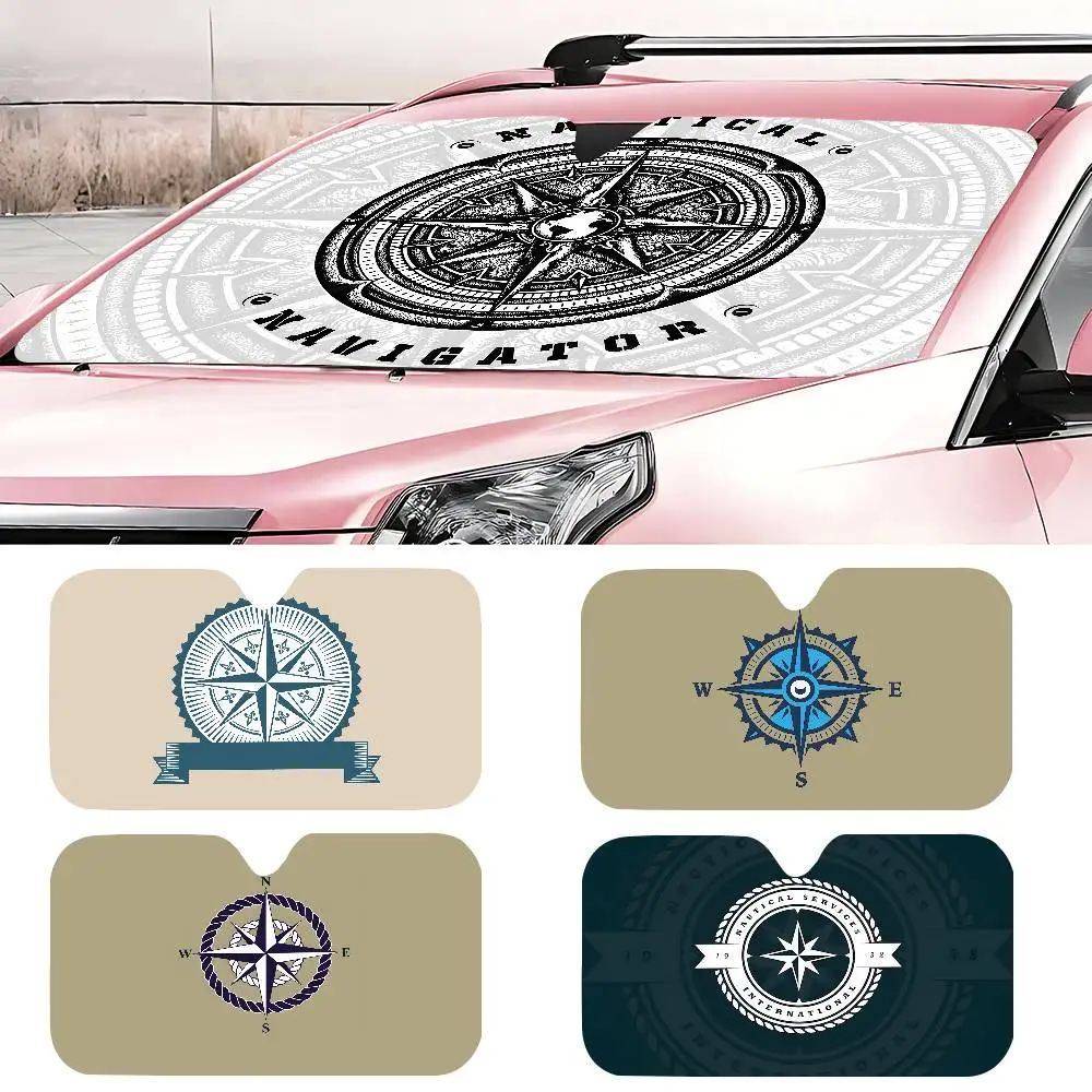 

Nautical C-Compass Logo Sunshades Reflector Anti UV Protector Custom Car Sunshade Auto Sunshade Universal Sun Shade Summer 2025