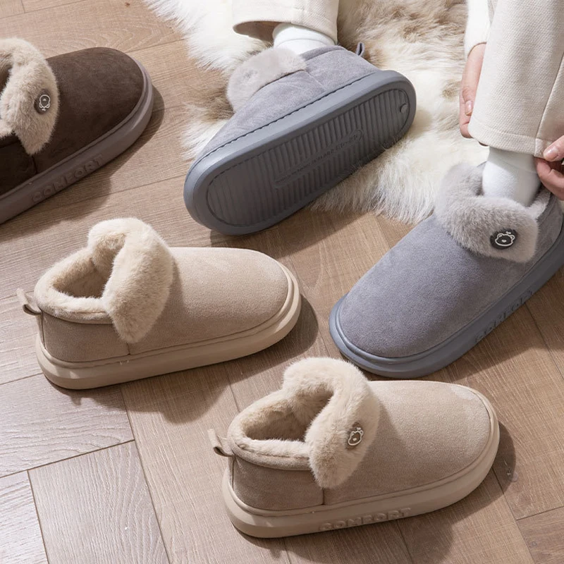 

Домашние нечеткие тапочки женские пушистые зимние теплые меховые плюшевые домашние ленивые женские термопушистые домашние туфли на плоской подошве женские мужские мужские