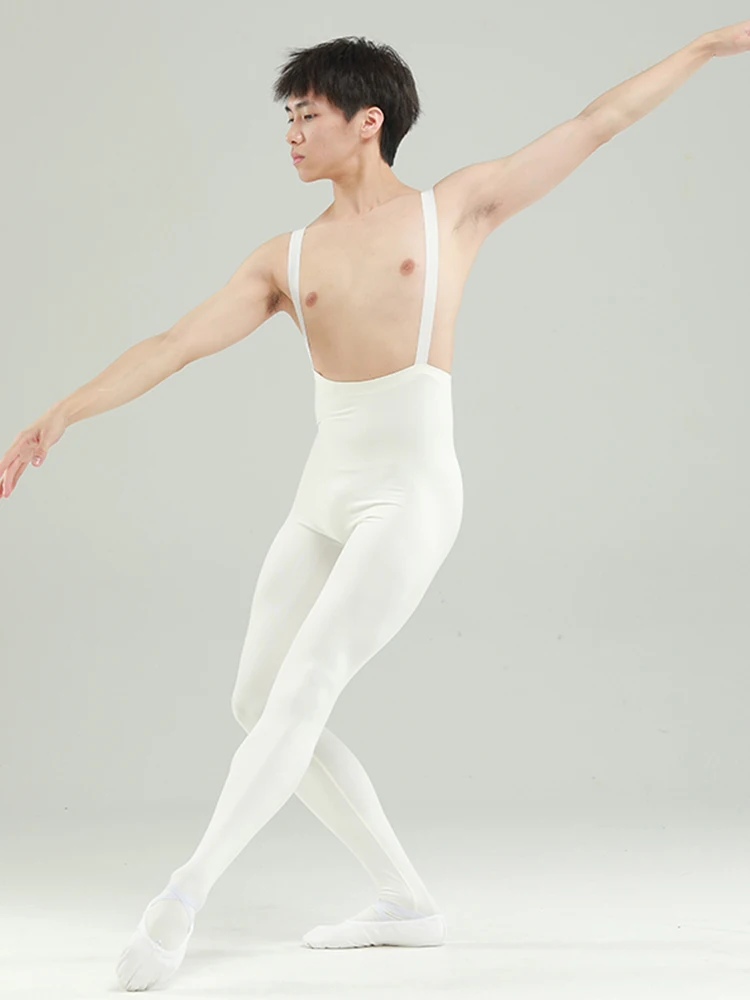 Men Ballet Leotard Tight Bodysuit for Dancing Scoop Neck Skin-Tight Vest Male Gymnastics Ballet Leotard Dancewear