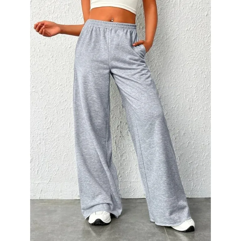 

Новые женские брюки больших размеров, весенняя уличная одежда, модные повседневные узкие брюки, женские однотонные вязаные спортивные штаны, одежда