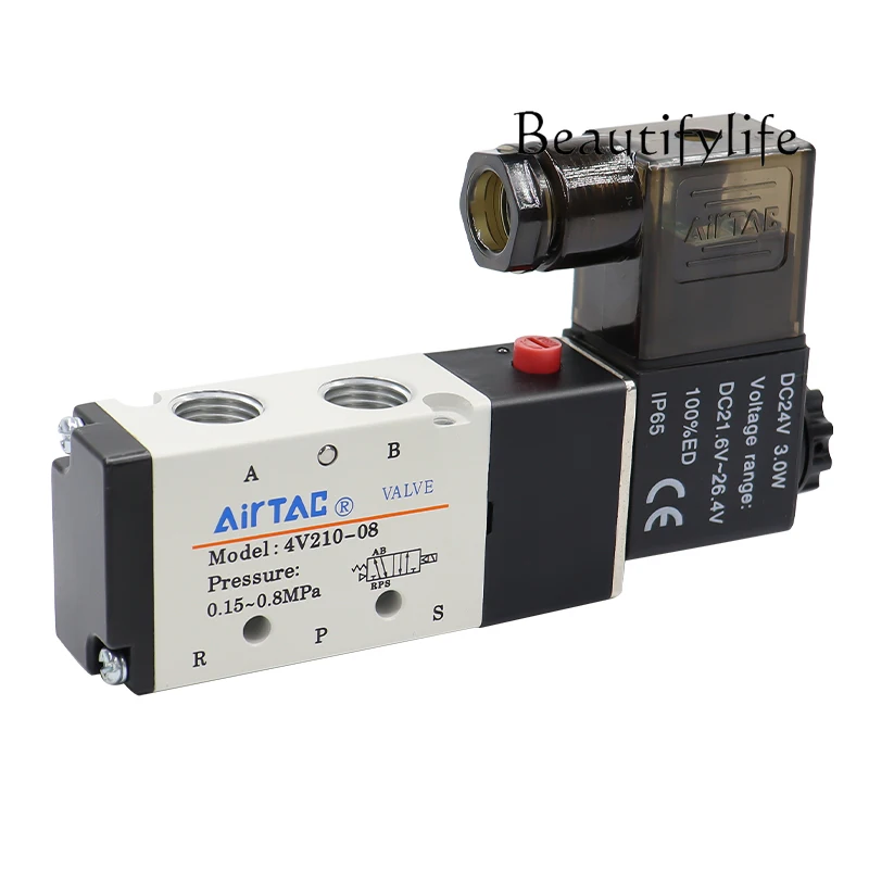 

Pneumatic solenoid valve 4V210-08 reversing coil control valve 220V air electronic valve dc24V
