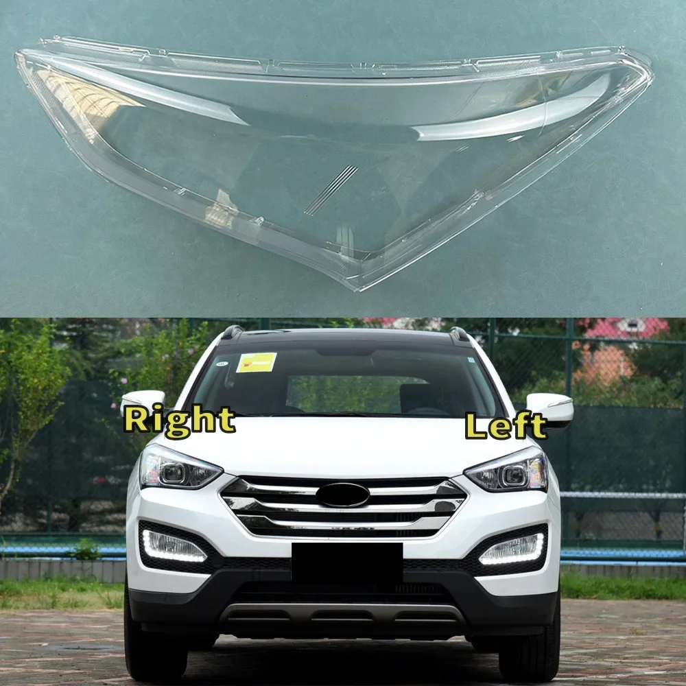 

For Hyundai Santa Fe IX45 Car Front Headlight Cover Headlamp Lampshade Lampcover Head Lamp light Covers glass Lens Shell Caps