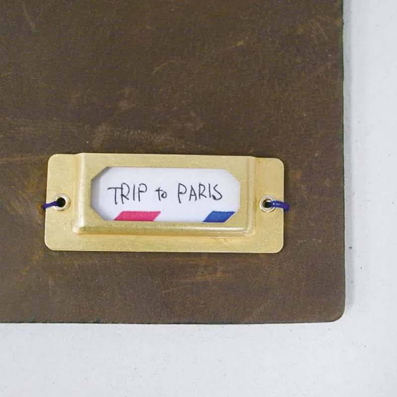 Vintage copper brass Brand Name Label plate Metal bookmarks Index for Midori traveler\'s notebook planner accessories stationery