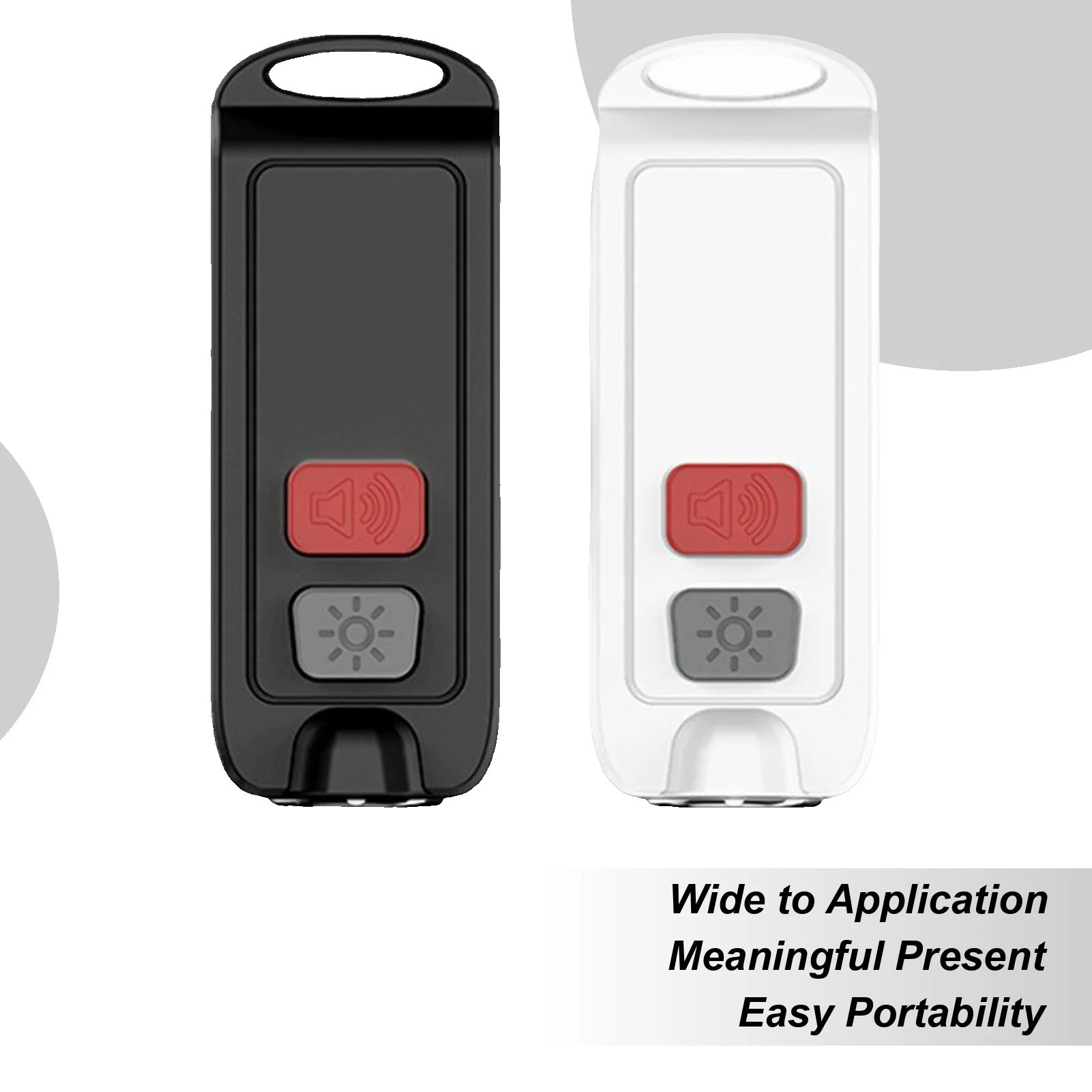 

Брелок для сигнализации безопасности со светодиодной подсветкой, сирена 130 дБ, водонепроницаемое перезаряжаемое портативное защитное устройство для прогулок в ночное время