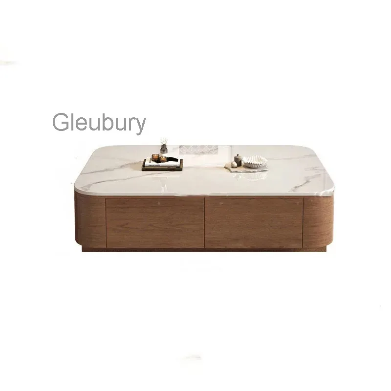 Wide Large Capacity Coffee Table Lounge Functional Center Table Decorative Contemporary Tavolino Salotto Living Room Furniture