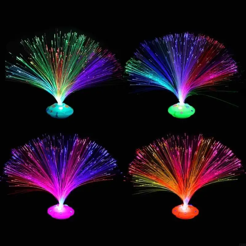 J2HD LED FiberOptic Lamp Color Changing Crystal Base WeddingCenterpiece Sensory Light