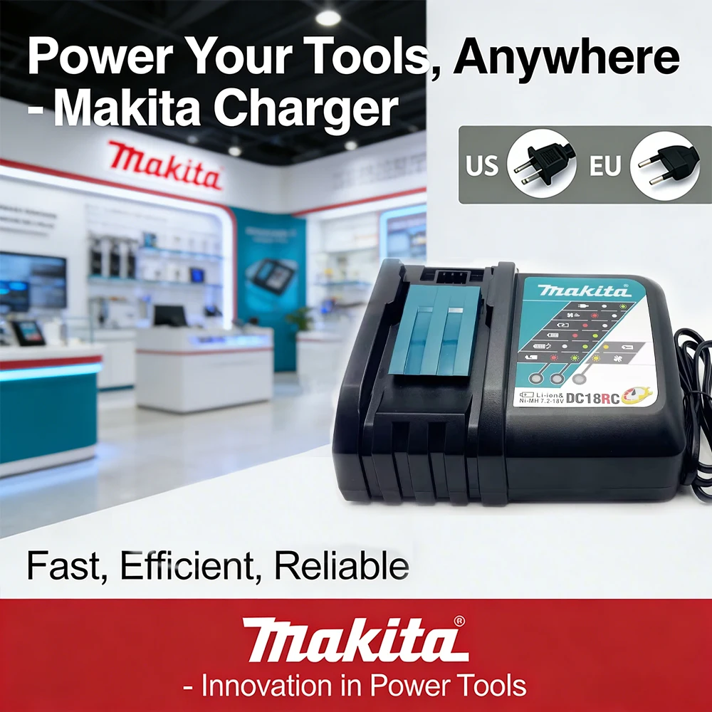 

14.4V 18V LXT Battery Charger, Original Makita DC18RC 3A 6A Fast Li-ion Charger BL1815 BL1860 BL1430