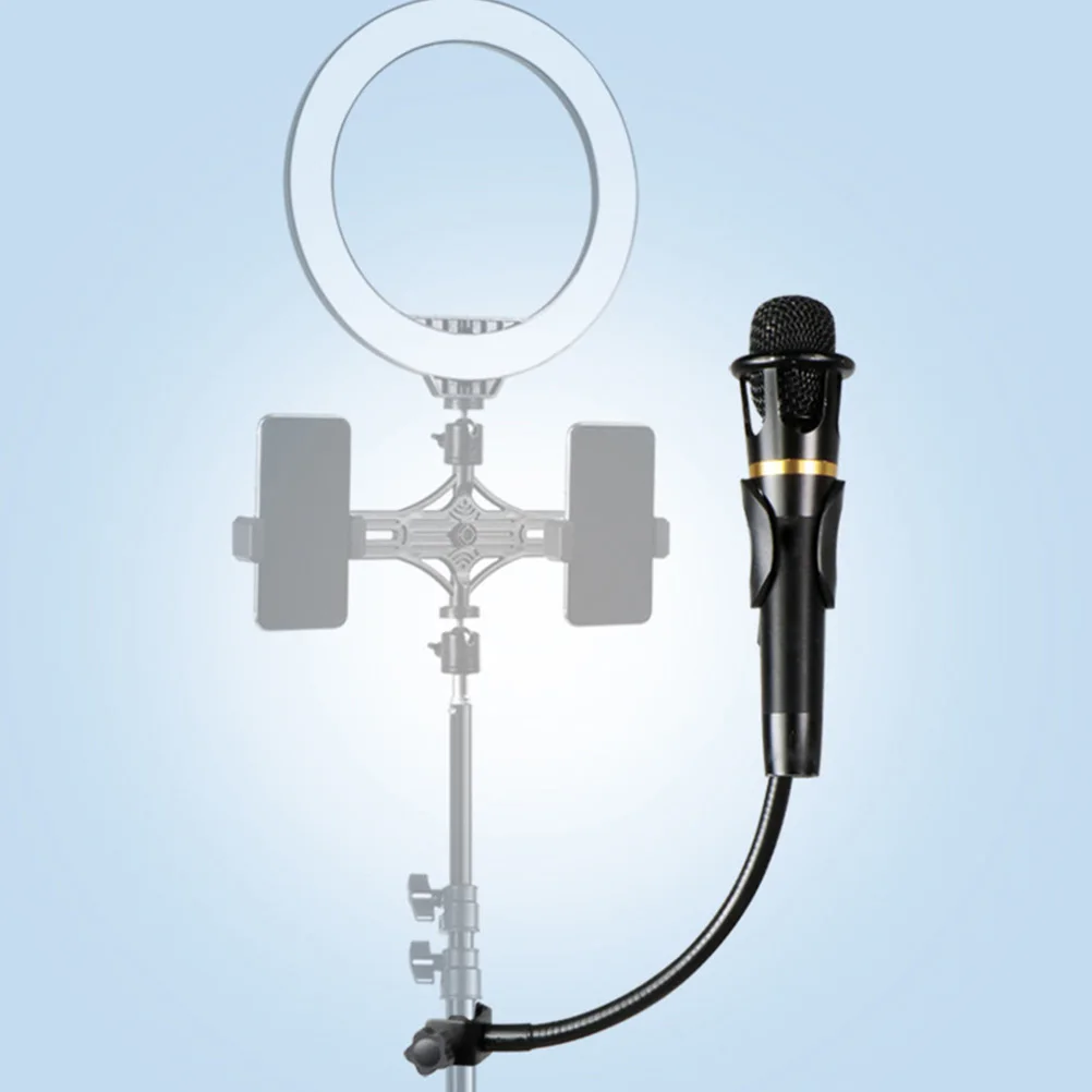 

2 Pcs Microphone Stand C-type Storage Racks Tripod Bracket Clip Black Stands Universal Hose