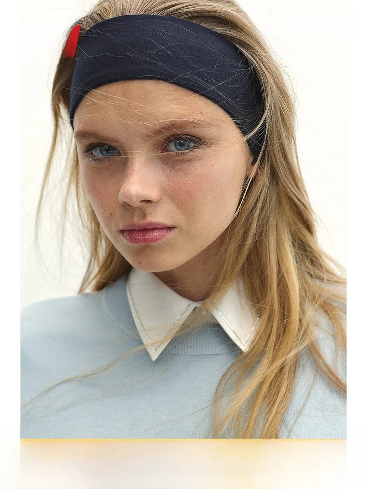 

Свободный вязаный свитер с длинными рукавами и круглым вырезом для женщин, H&M 232279, удобный, дышащий, из нейлоновой смеси