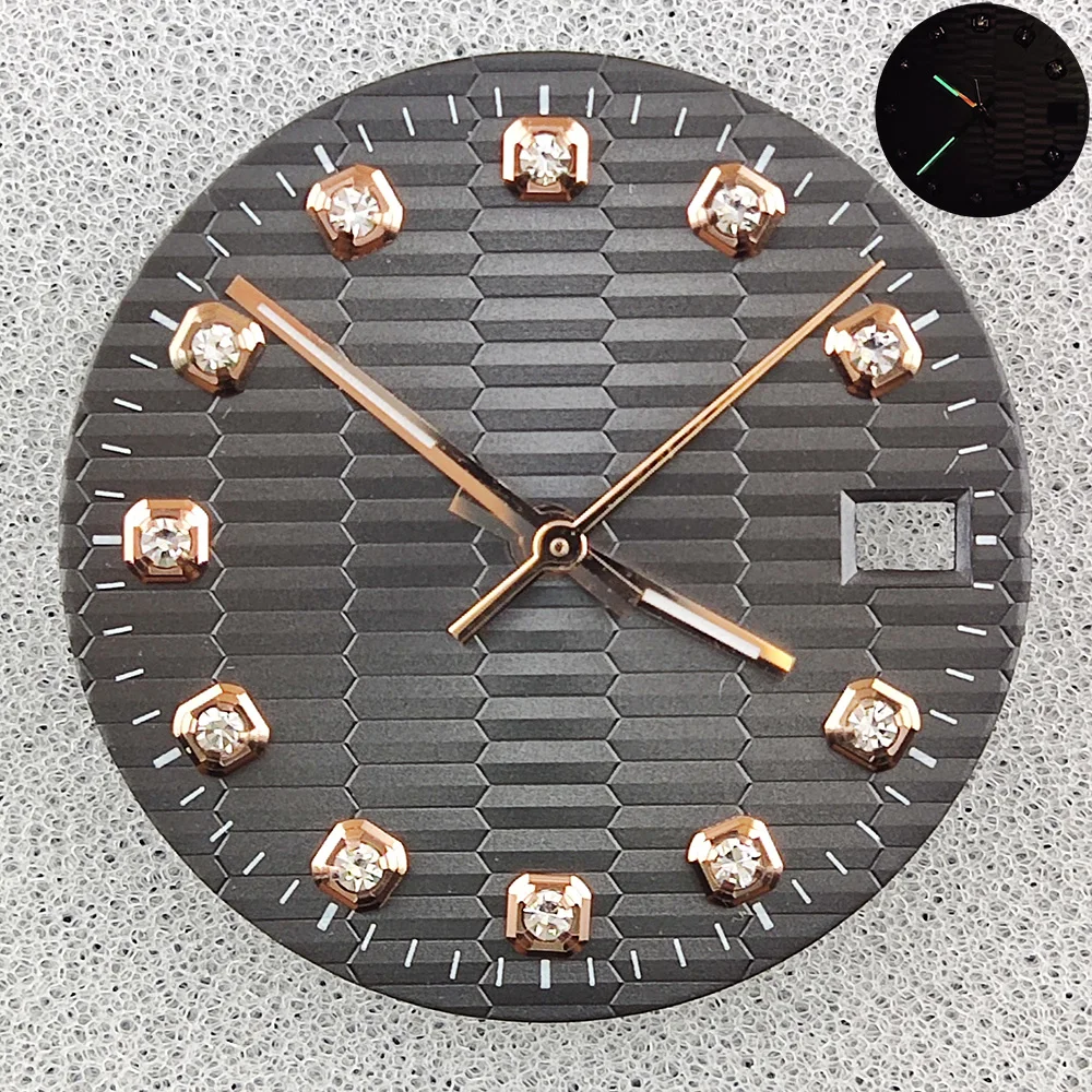 Quadrante dell'orologio da 28.5mm adatto per accessori per la modifica del movimento NH35 NH36 28.5 finestra del calendario singolo