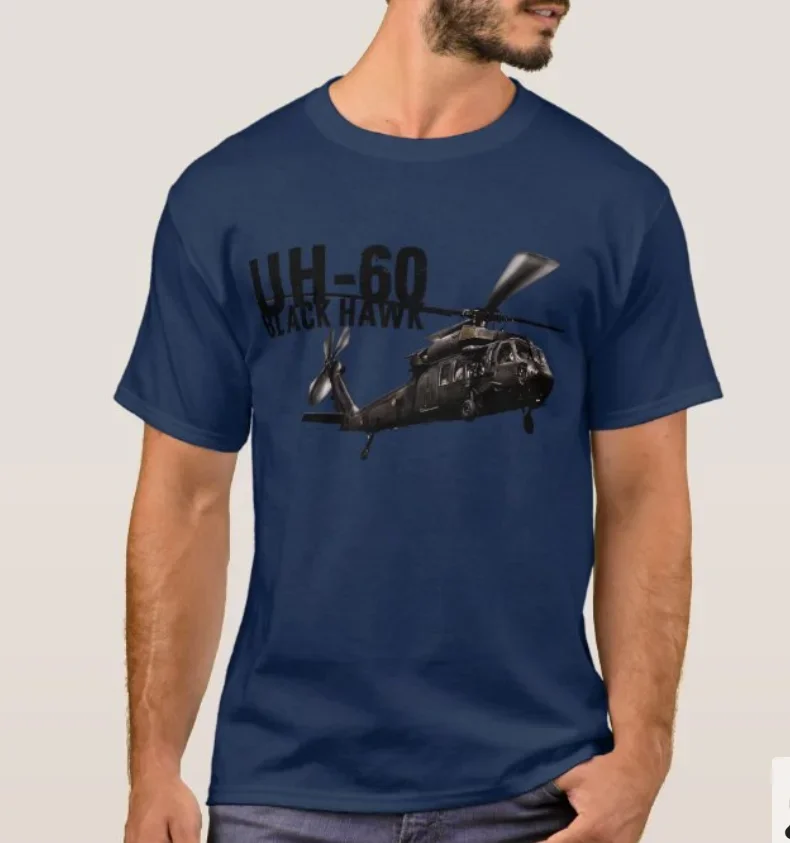 UH-60 Black Hawk Utility Helicopter T-Shirt. Summer Cotton Short Sleeve O-Neck Mens T Shirt New S-3XL