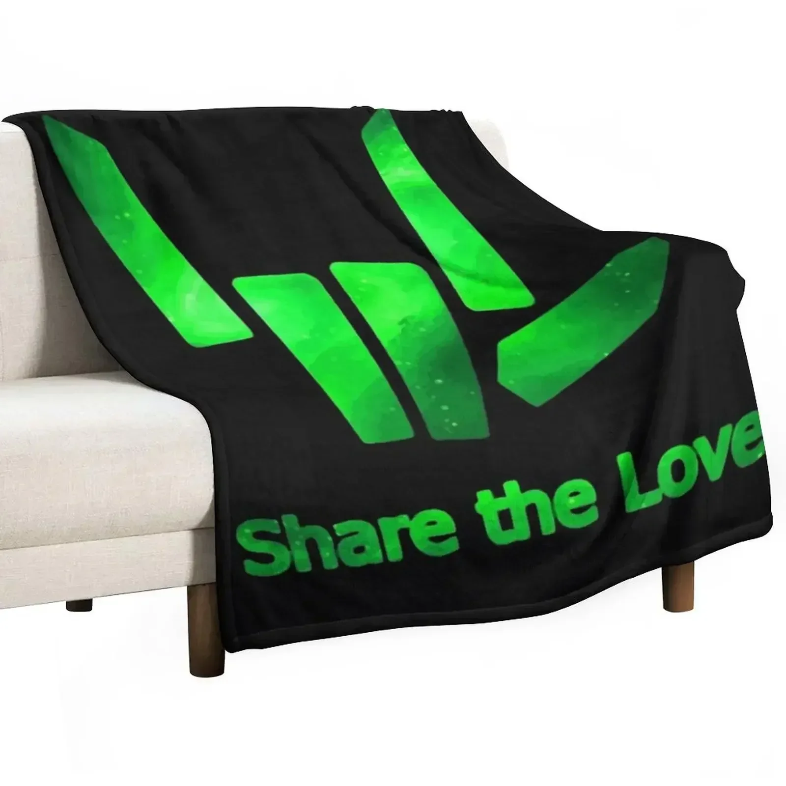 Kids share The Love green Galaxy Logo Throw Blanket Decorative Sofa Weighted Vintage Blankets For Bed Hair Blankets
