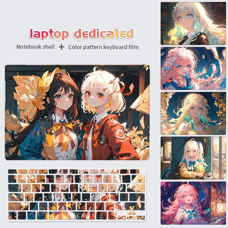 

Anime Laptop Case Protective Hard Shell Sleeve For Macbook Air A1466 A2337 Pro A2681 A2485 A2941Fashion Case with Keyboard Cover