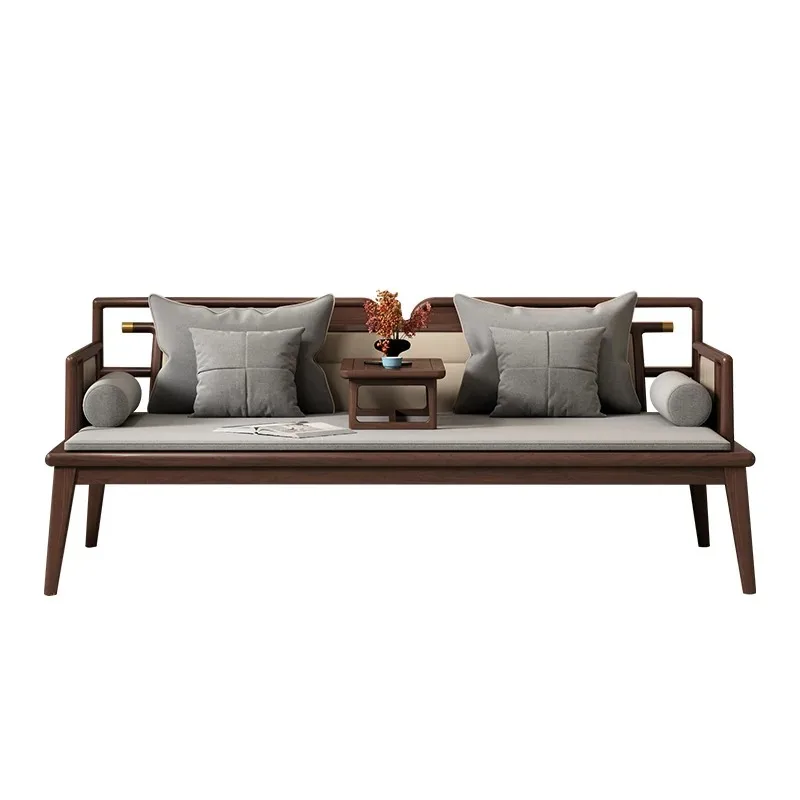 

a485 Chinese-style solid wood Arhat bed, living room, small apartment sofa, home bed, simple and modern