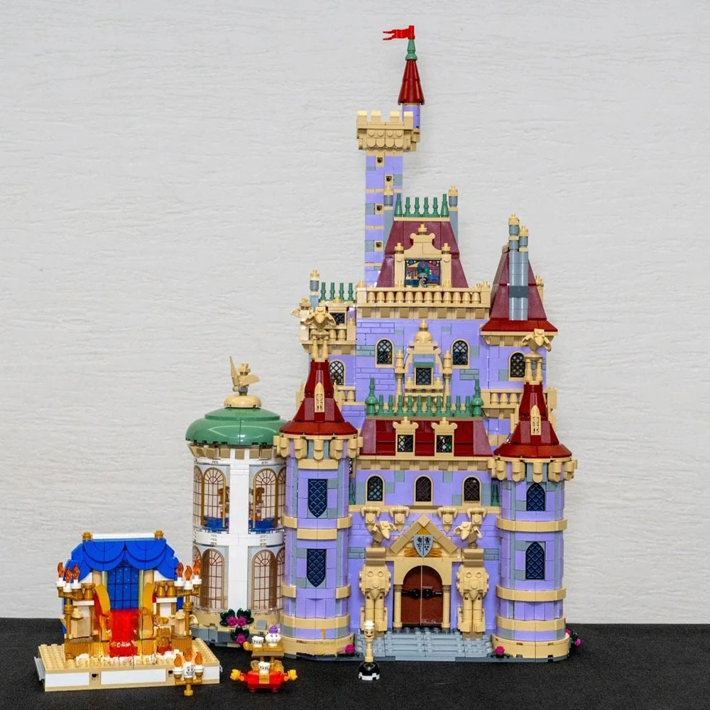 2916 pièces château de la belle et de la bête créative avec 5 figurines blocs de construction assembler des briques jouet cadeau pour les enfants adultes