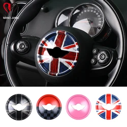 Car Steering Wheel Center Panel Cover Case Stickers For Mini Cooper F54 F55 F56 F57 F60 Countryman Interior Decal Accessories