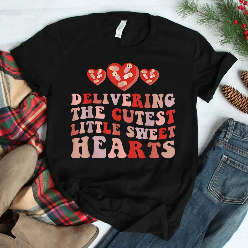 Haunt Reaper Men T Shirt Delivering The Cutest Little Sweet Hearts Nicu Valentines Shirt Print Tops Tees