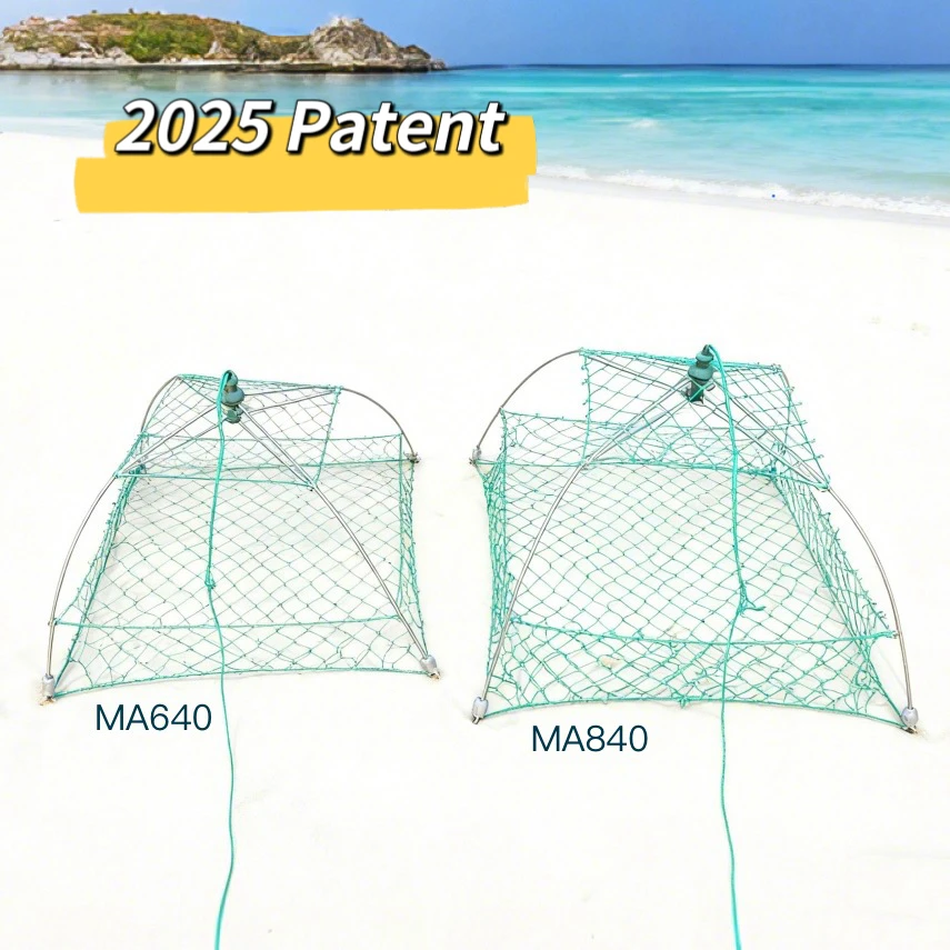 

New Patent Design Crab Pot 5 Size Foldable Crabbing Trap Cast Net Cast Folding Fishing Net Stainless Steel Crabbing Pot