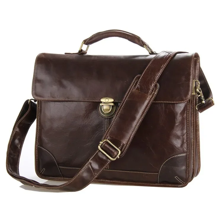 Hochwertige Vintage 100% Garantie Echt leder Cross Body Herren Umhängetaschen Aktentasche Portfolio # m7091