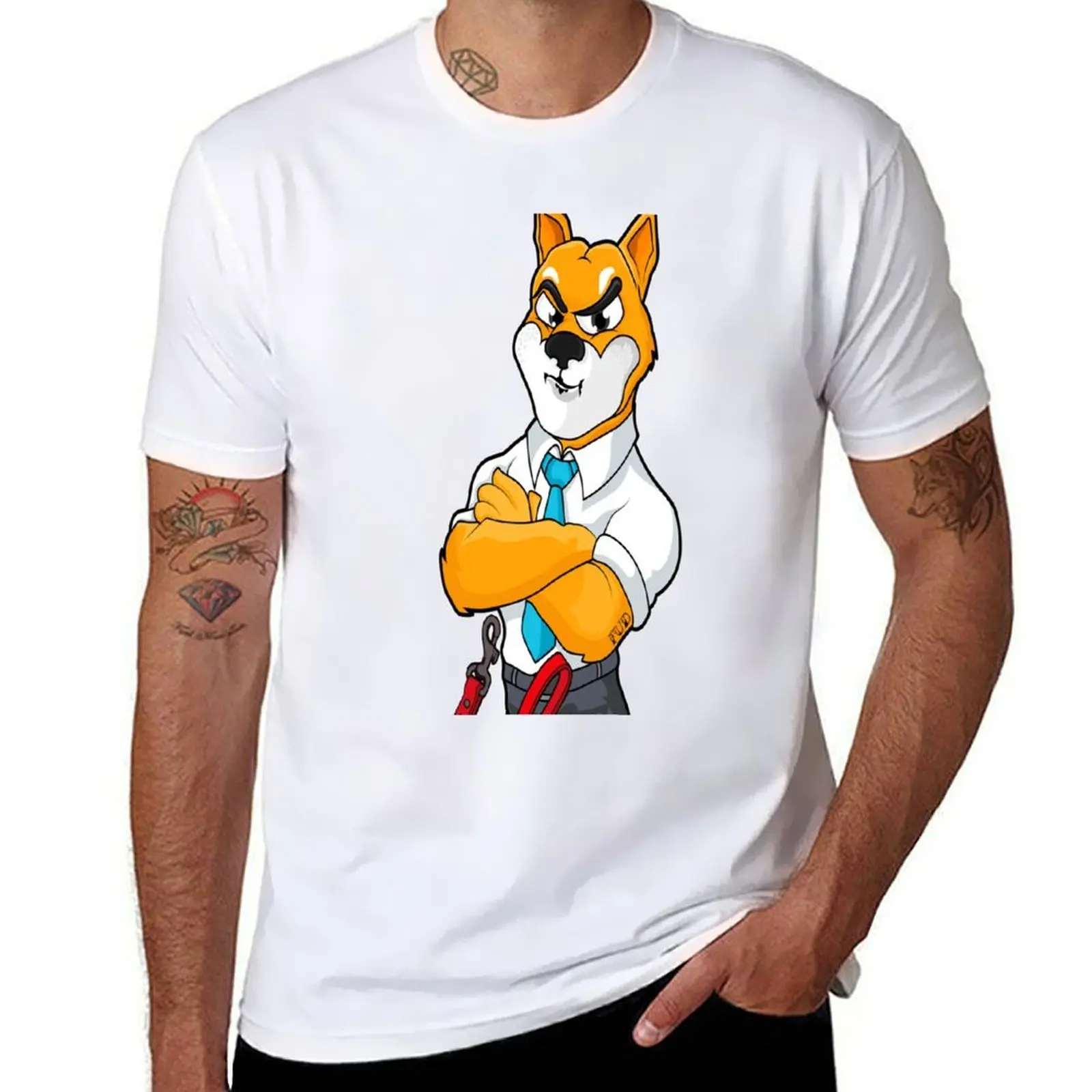 

Shiba Inu Coin - SHIB Leash T-Shirt t shirt man plain t shirts for man graphic funny T-Shirt