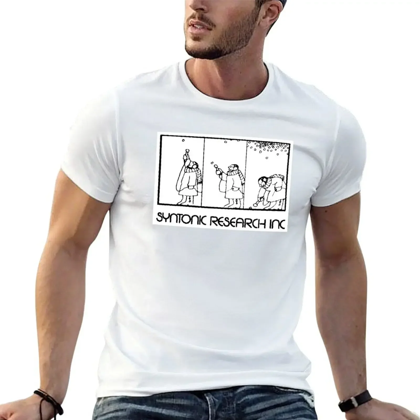 Syntonic Research Inc. T-Shirt korean fashion graphic tee shirt plus size clothes sublime shirts men