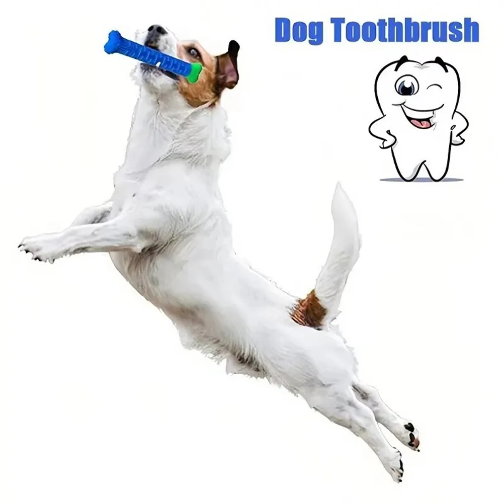 Dog Tooth Grinding Stick Food Grade Cleaning Massager Rubber Tooth Brush Chewing Toy Teeth Cleaning Pet with Slight Bite Force