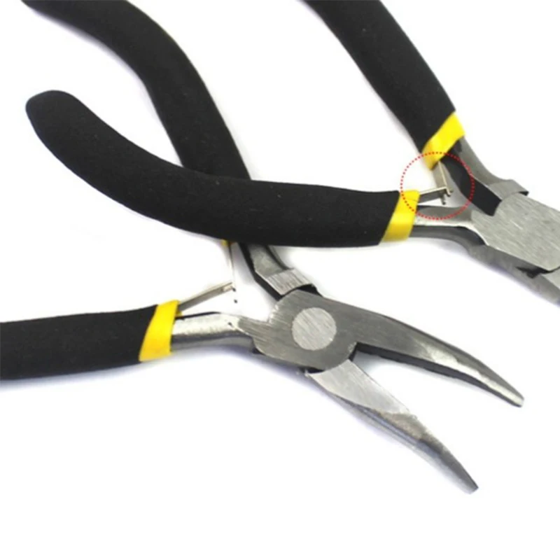 แหนบสําหรับต่อผม คีมจมูกโค้ง มุก นิกเกิล วัสดุเหล็ก คาร์บอนเหล็กชุบแข็ง วิกผม คีมต่อผม