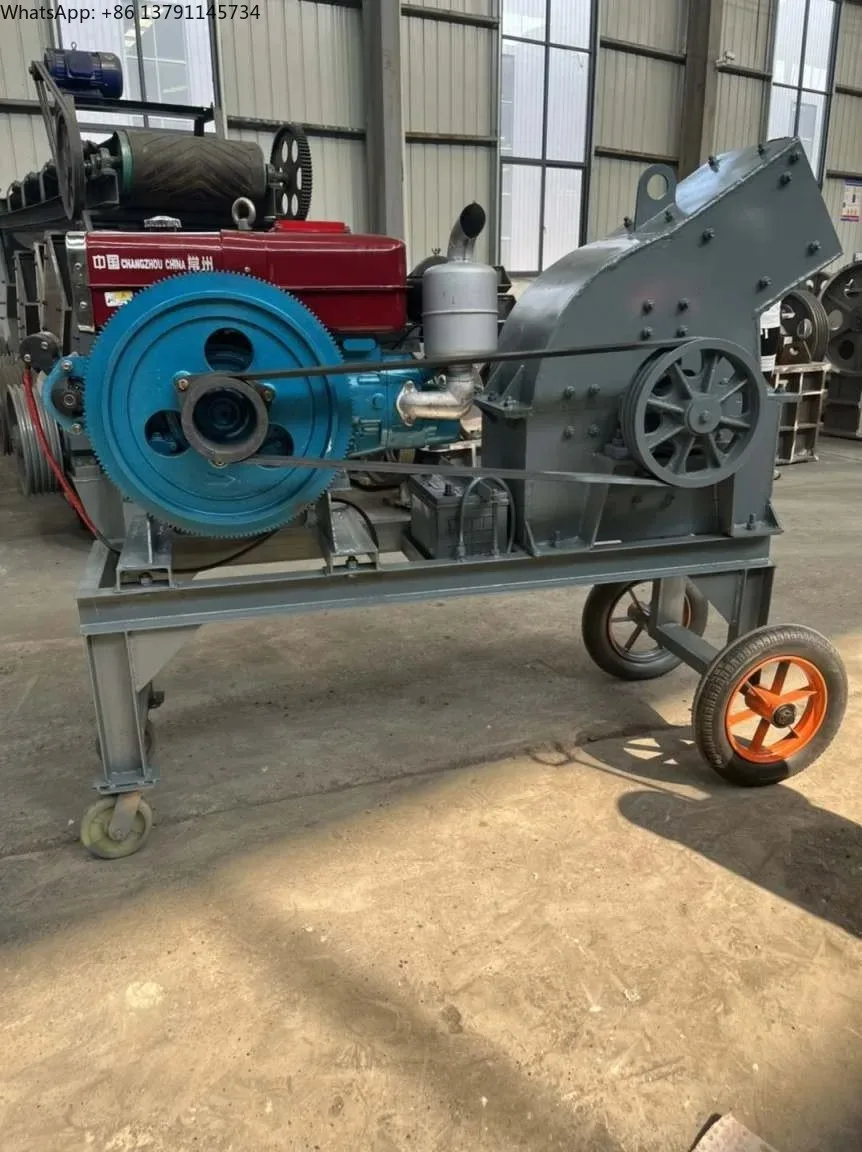 Portable Mobile Diesel Engine Core Hammer Mill Efficient Crusher Machine for Construction Manufacturing Plants