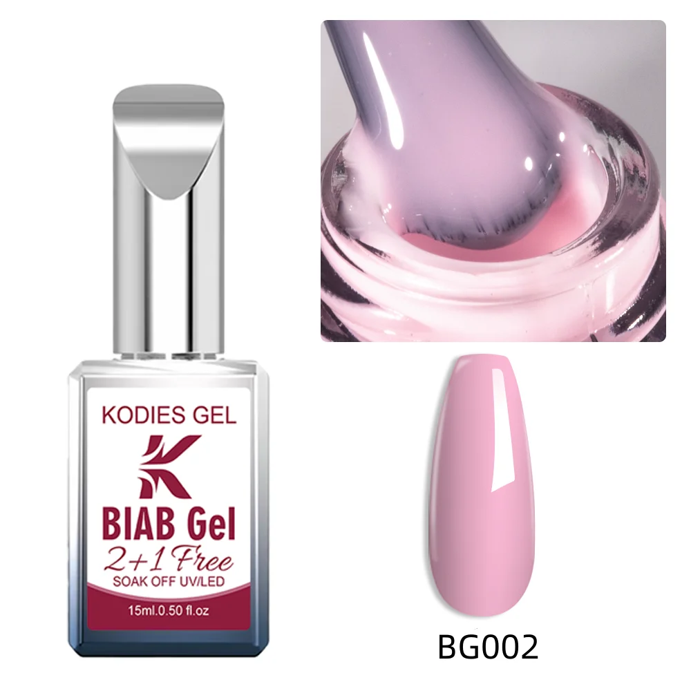 KODIES GEL Biab Builder Nagelgel in een flesje, HEMA-vrij, TPO-vrij, gel nagellak, manicure, semi-permanente UV nagelkunst, nagelverlenging