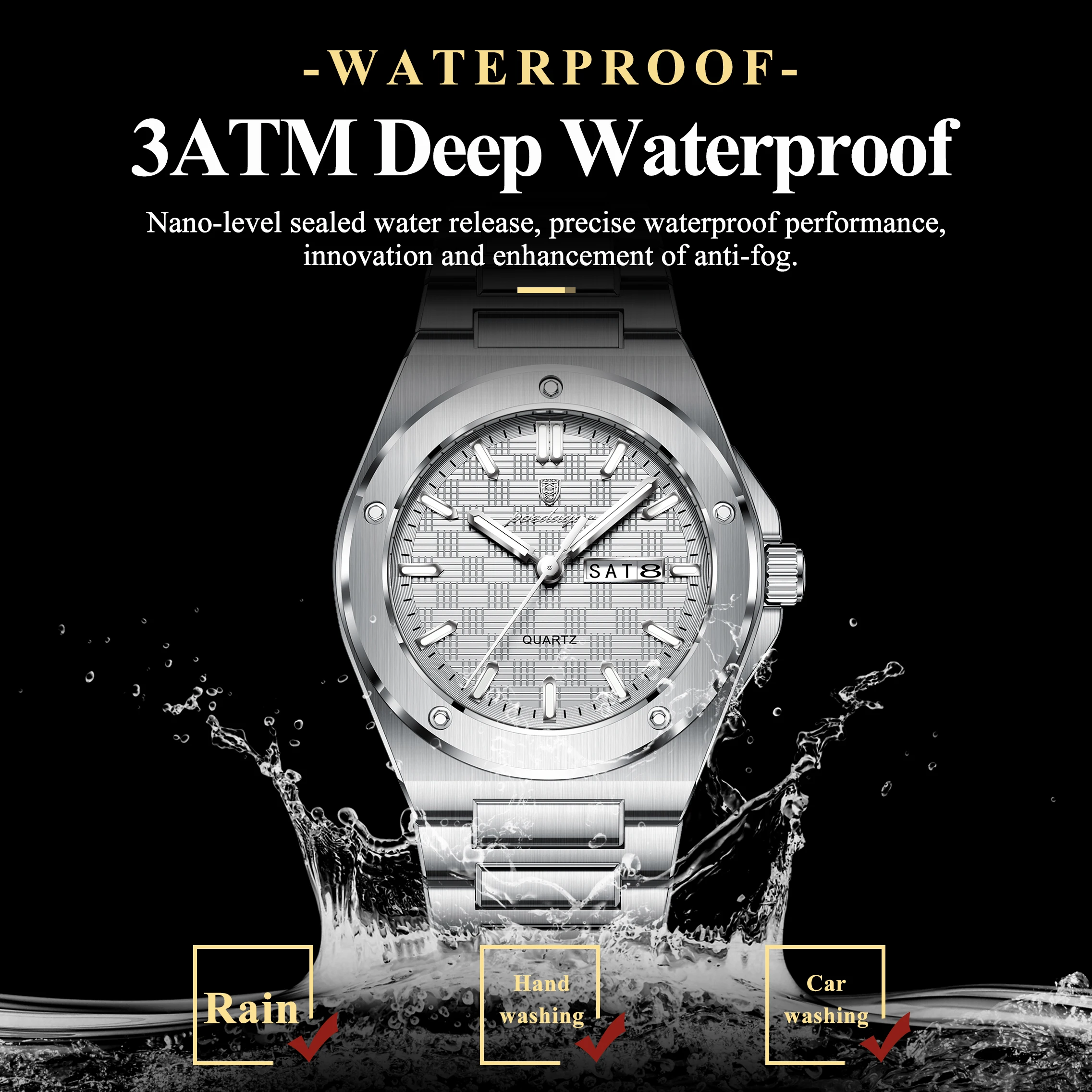 POEDAGAR Fashion Men's Watch W - огляд і ціна Patek Philippe Watch Nautilus