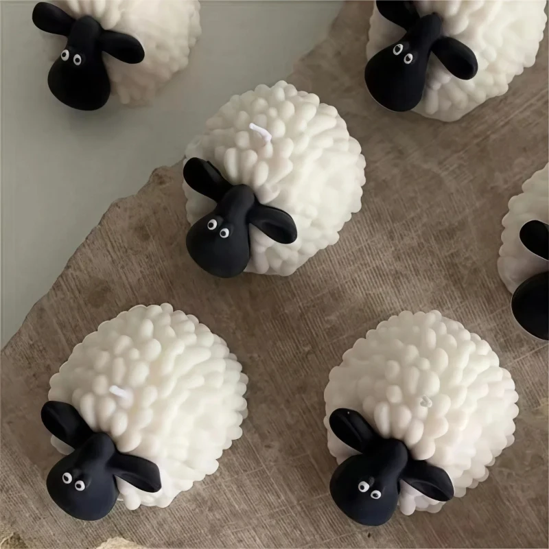 3D Cute Sheep Candl…