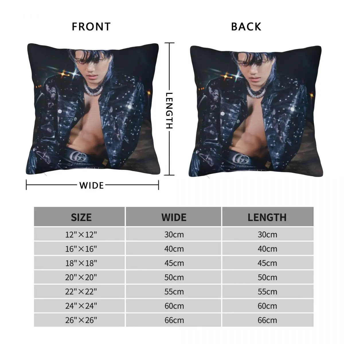 KAI SOLO Mmmh EXO Square Pillowcase Polyester Linen Velvet Printed Zip Decor Room Cushion Cover Wholesale 45x45