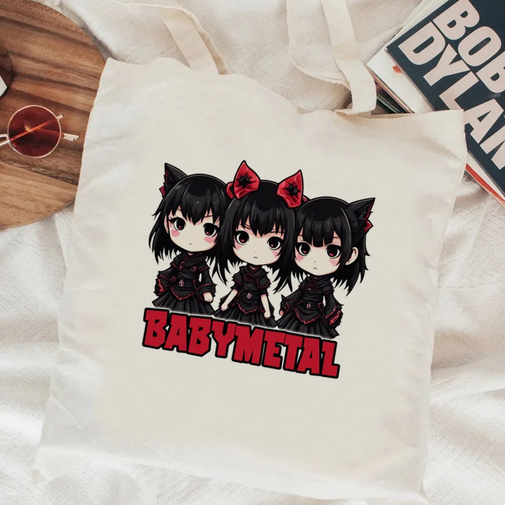 

Babymetal shopping bag canvas shopper jute bag reusable bag bolsas reutilizables shoping ecobag bolsa compra sac toile