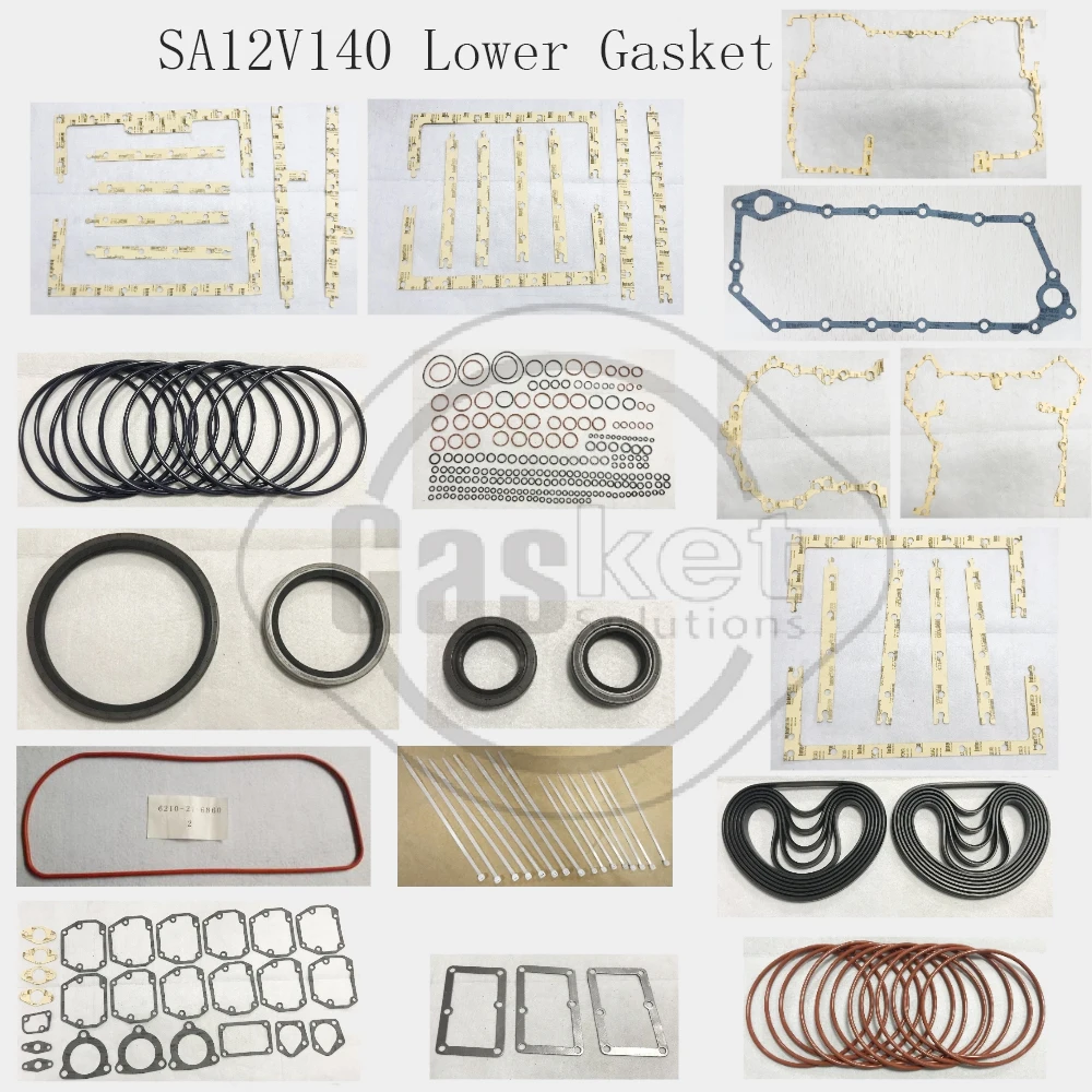 12V140 SA12V140 S6D140 S6D140-1 Lower gasket Top gasket Set Manufacturing Factory For Komatsu Full Gasket Kit forklift engine