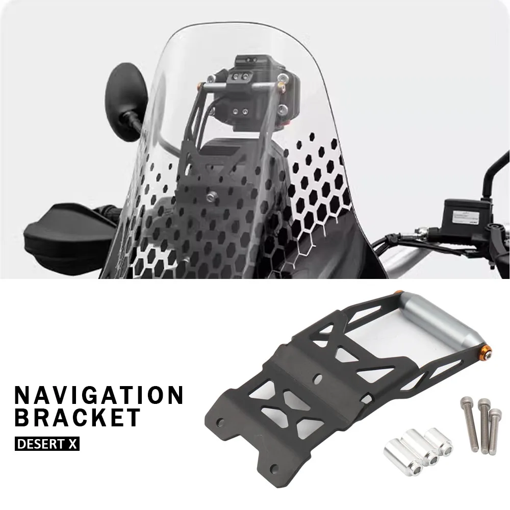 

Desert X 2023 New Motorcycle Accessories Black GPS Navigation Bracket Mobile Phone USB Charging For DUCATI DESERT X DesertX