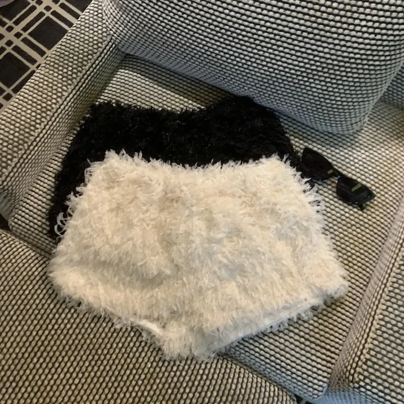 

Белые женские шорты с высокой талией и широкими штанинами в стиле Cisas, повседневные, А-силуэт, с эффектом подтяжки ягодиц, сексуальные брюки-шорты