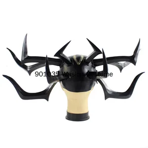 Thor 3 Hela Cosplay -Kopfschmuck, Todesgöttin, Latexhelm, Halloween -Party -Accessoires, Requisiten 10 Hauptverkäufe Thor Helm - №3