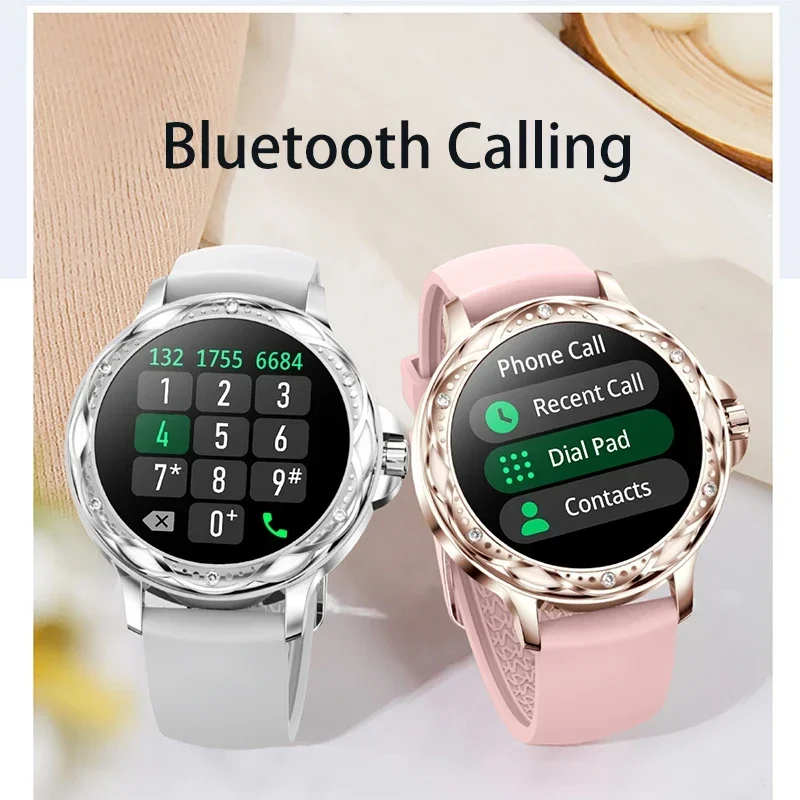 Wonlex Fashion Smart Watch Women Music Control BT Call IP68 Waterproof Heart Rate Detection Fitness Tracking SmartWatch CF12