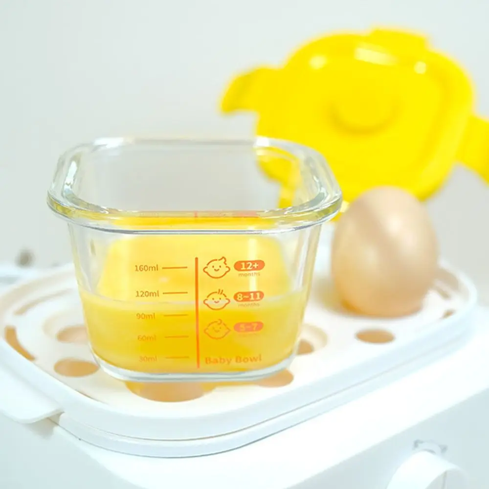 170ml Baby Food Storage Jar Glass Food Storage Box Frozen Baby Food Glass Cup for Little Ones Microwave Safe