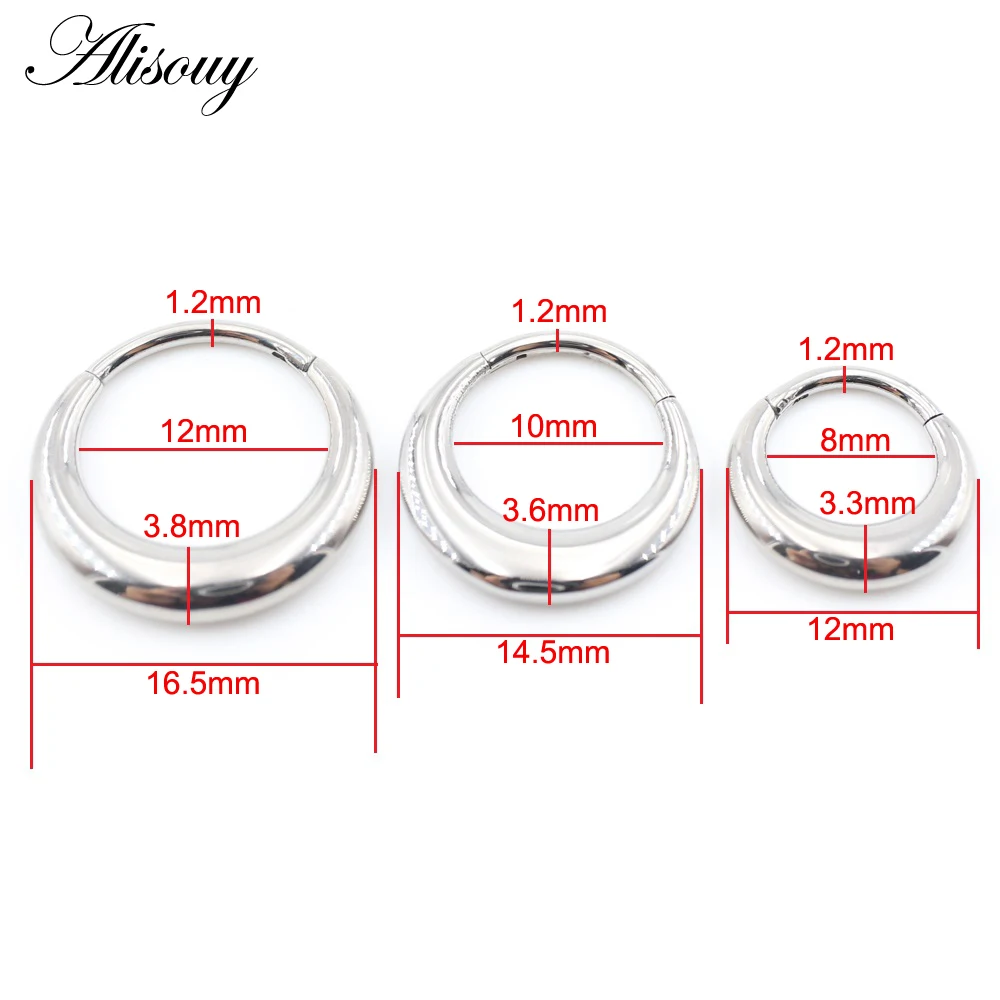 1 Piece G23 Titanium Hinged Segment Nose Rings Lip Eyebrow Clicker Ear Septum Helix Tragus Captive Piercing Body Jewelry