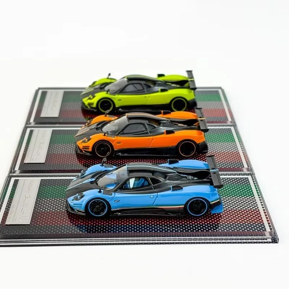 Model U2 1:64 Pagani Zonda 760LH Włókno węglowe Ograniczona prawdziwa skala Miniatury Żywica Kolekcja modeli samochodów Ozdoby