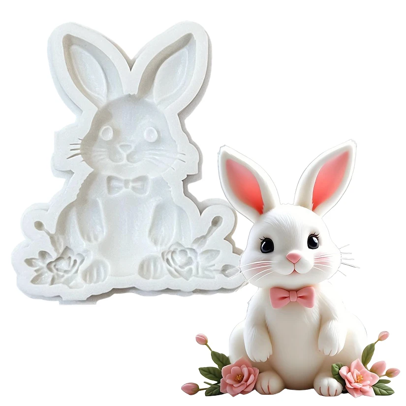 

Easter Bunny Flower Silicone Sugarcraft Mold Chocolate Cupcake Baking Fondant Cake Decorating Tools