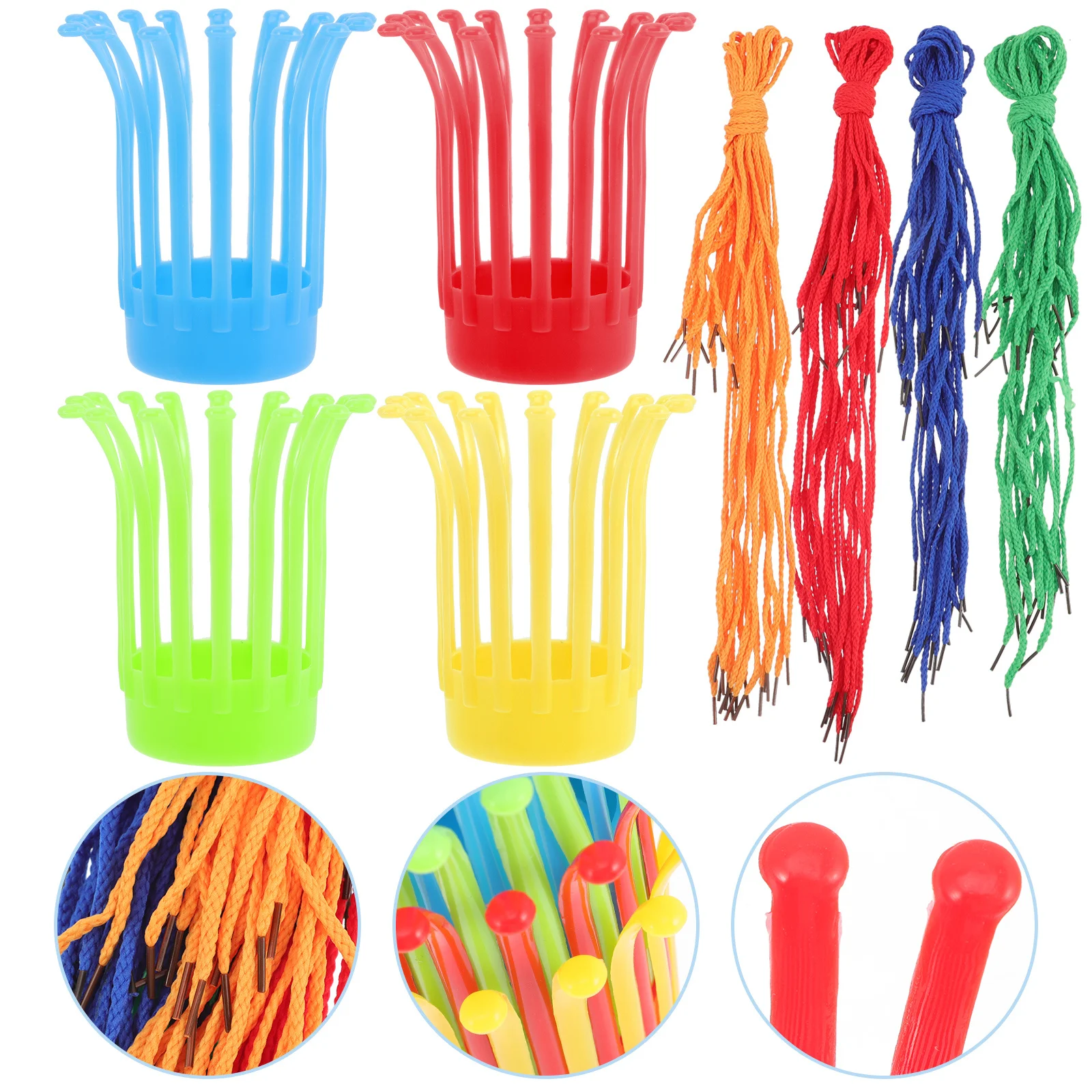 1 مجموعة DIY سلة النسيج كيت الأطفال التعليمية اليدوية زهرية سهلة التشغيل تطوير الخيال القدرة المعرفية في وقت مبكر