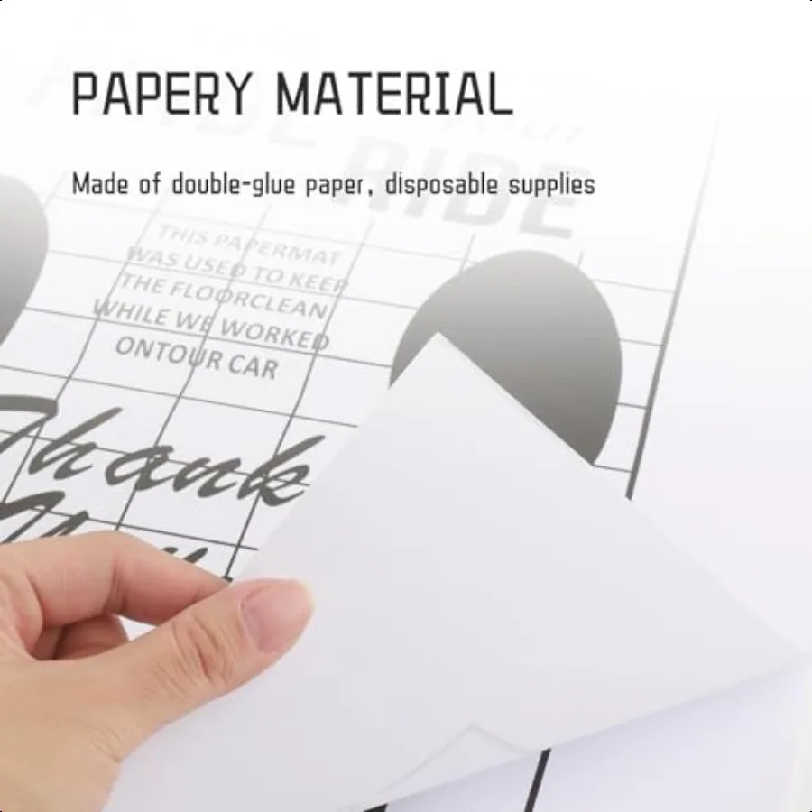 50PCS Paper Floor Mats for CarsThickened 19.29x15.35  Floor Mats for Cars Avoid Soiled Mat with Dirt Sand Oil Universal Car Flo